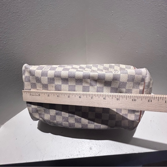 Authentic Louis Vuitton Speedy Azure Cream Bowler Bag Purse Junk Damage DU0088 - Picture 6 of 16